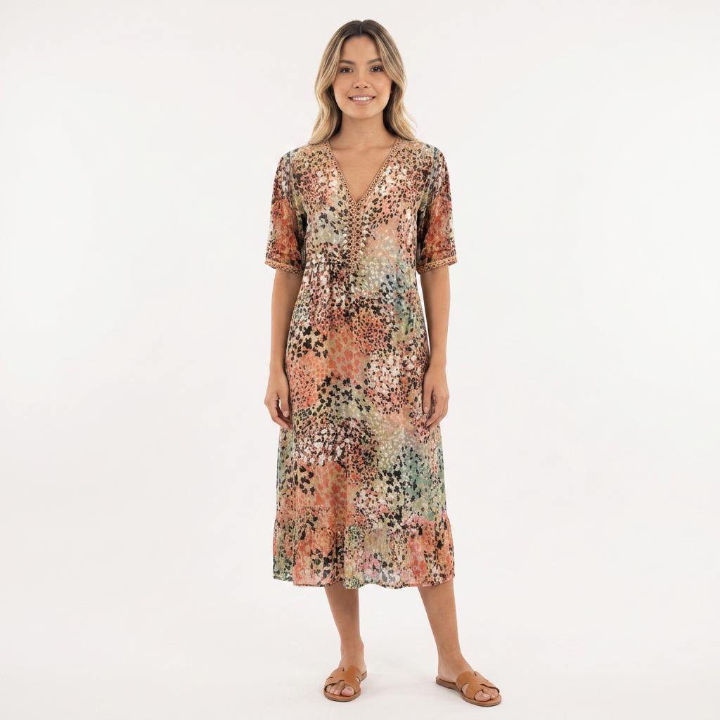 Vibrantne Midi Kleid