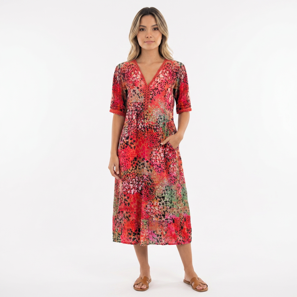 Vibrantne Midi Kleid