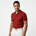 Polo isa Cuello Waffle Meeste