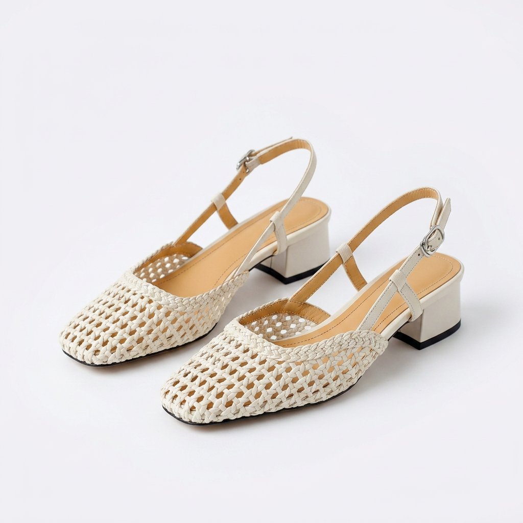 Naiste Pitsilised Slingback Sandalid