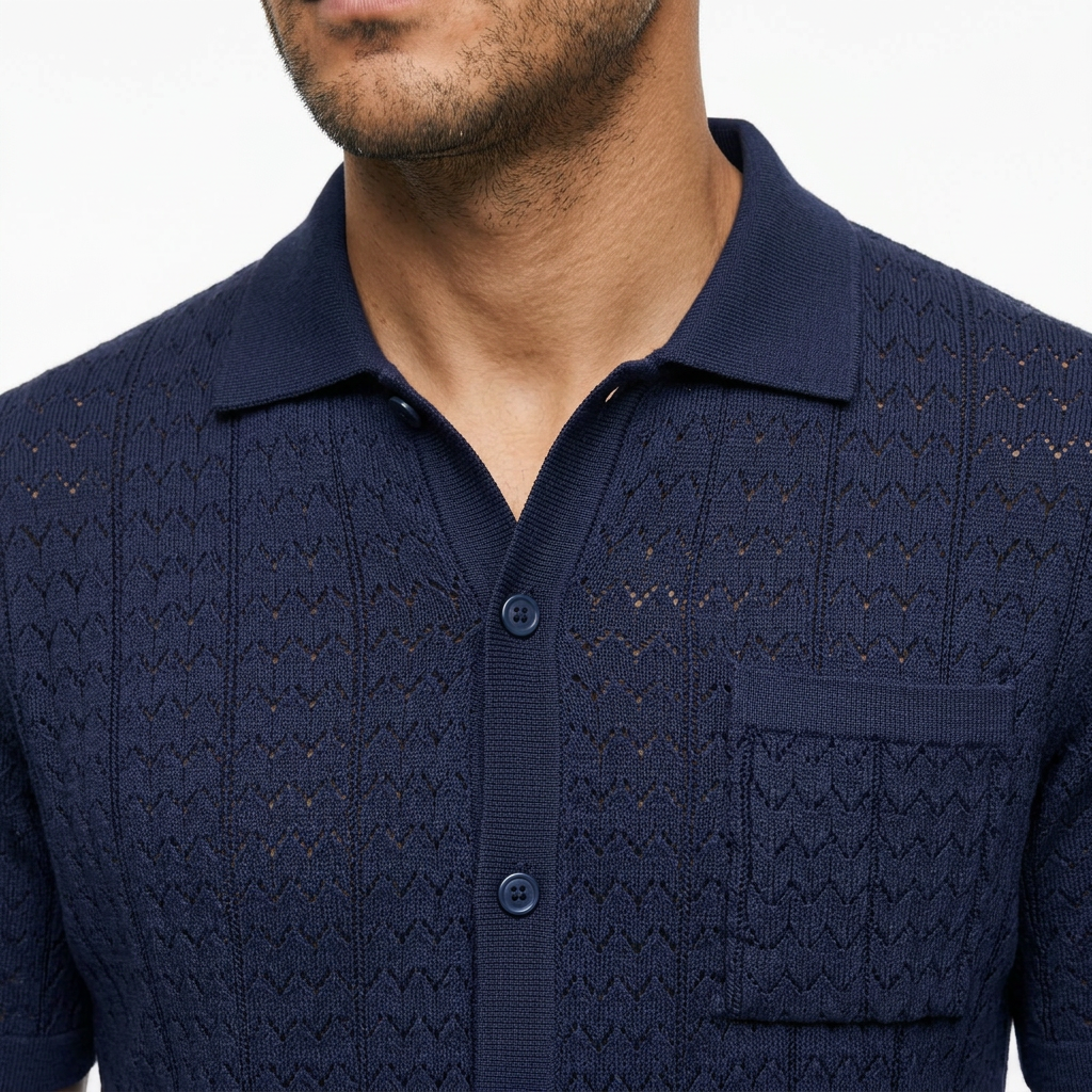Polo Punto Jacquard Vintage