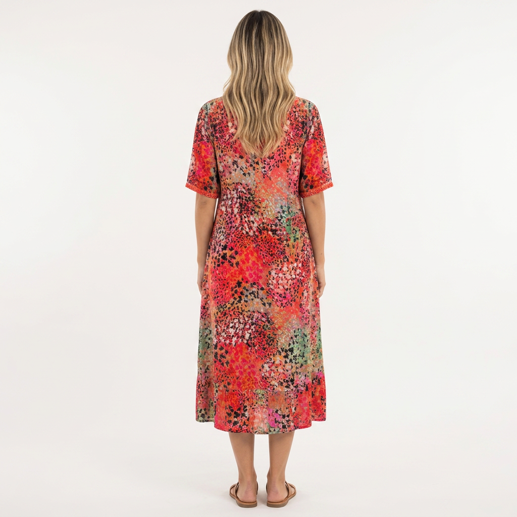 Vibrantne Midi Kleid