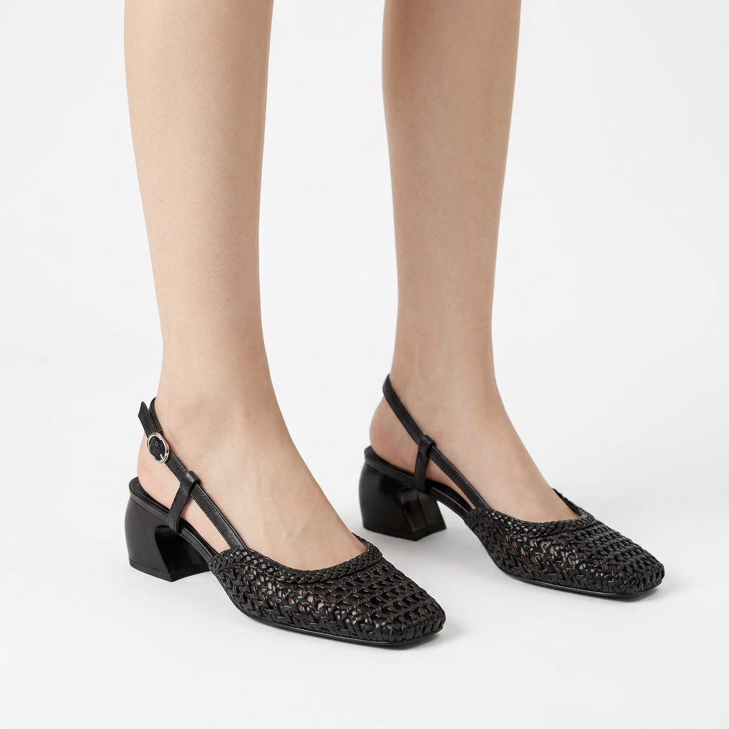 Naiste Pitsilised Slingback Sandalid