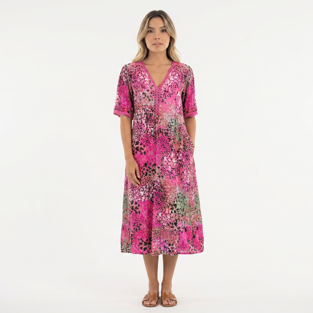 Vibrantne Midi Kleid