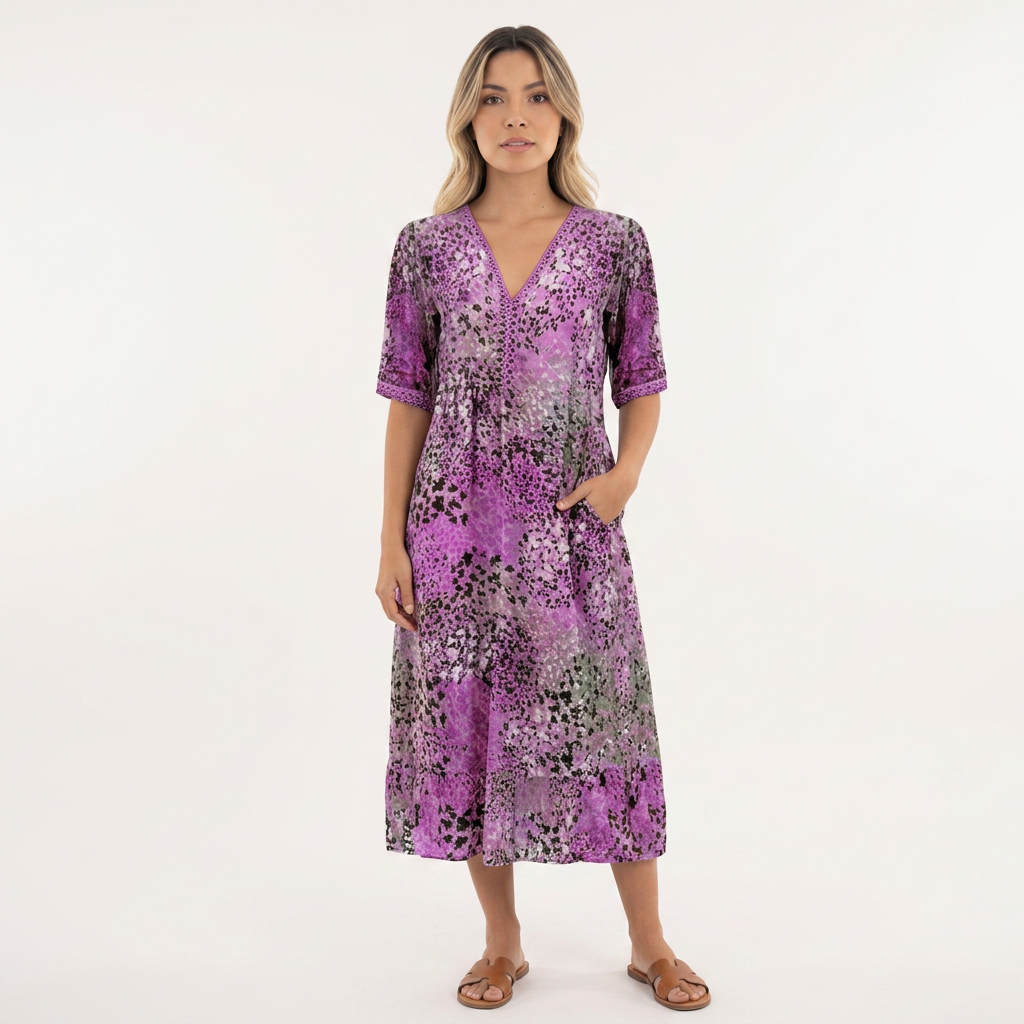 Vibrantne Midi Kleid
