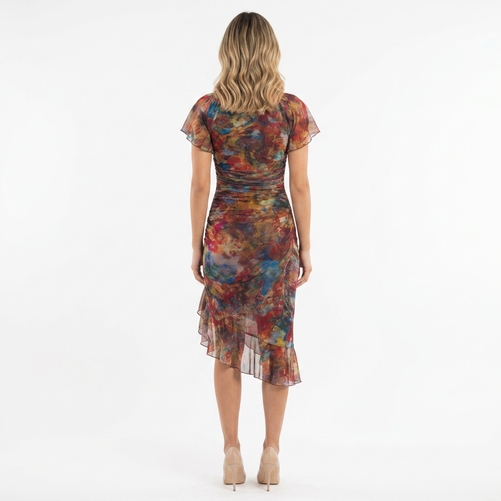 Boho Midi Kleit Drapeeeritud